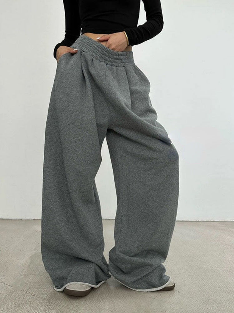 Pantalon de sport ample taille haute tendance