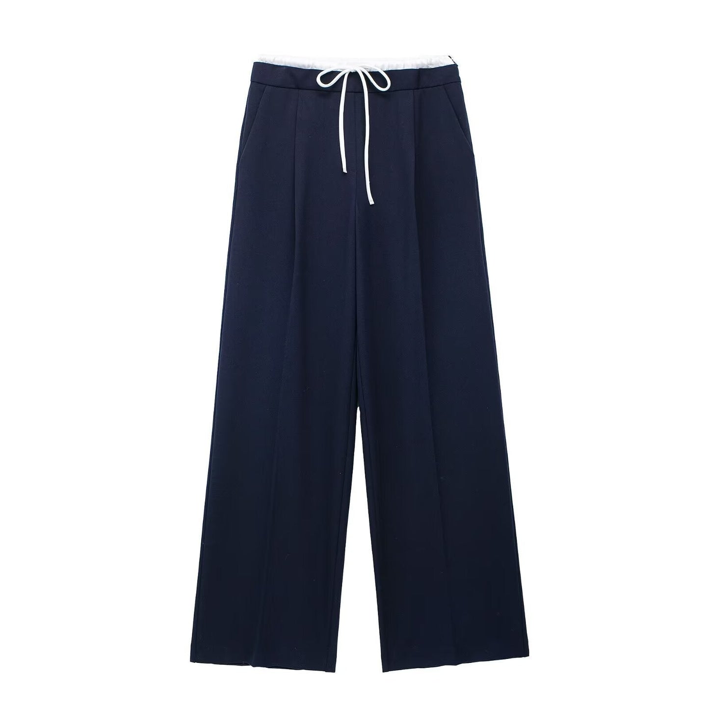 Pantalon taille haute large coupe élégante