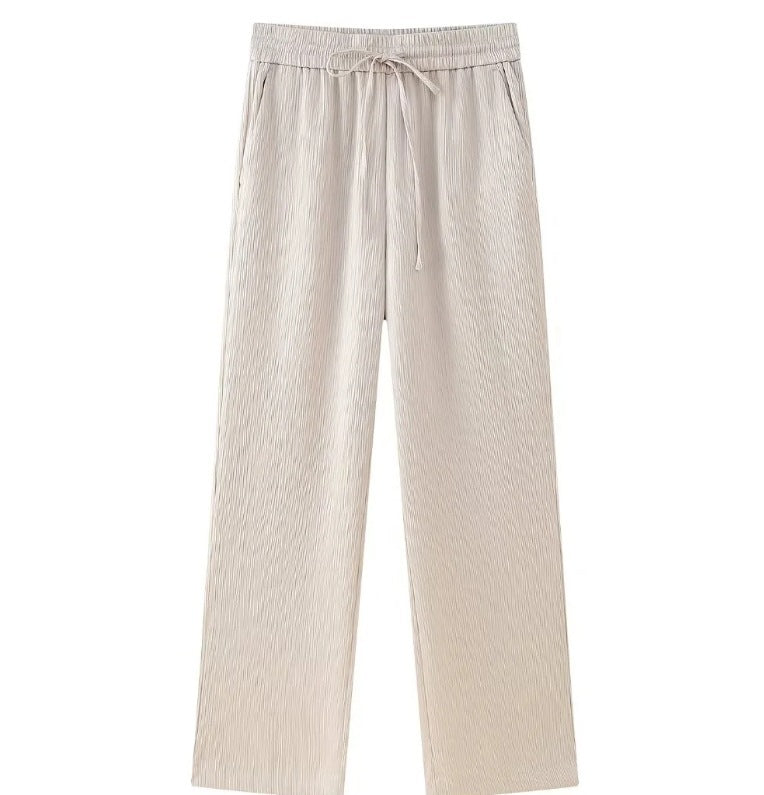 Ensemble Blazer à Volants et Pantalon Décontracté