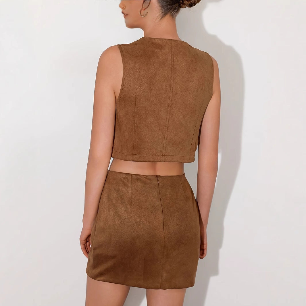 ensemble féminin style western à franges