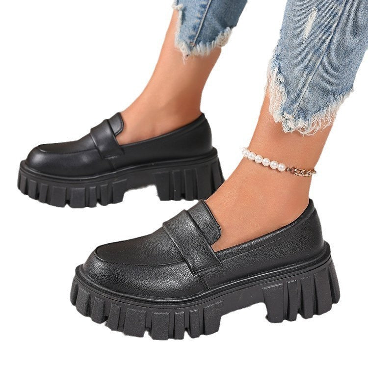 mocassins épurés à semelle crantée