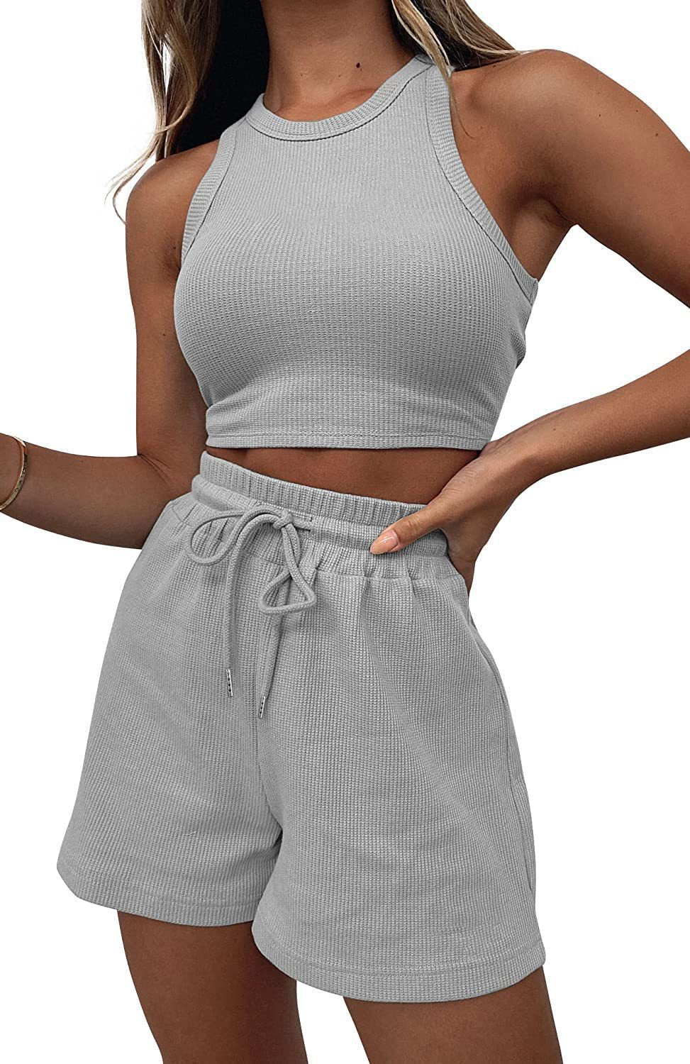 Ensemble Débardeur Texturé et Short Décontracté
