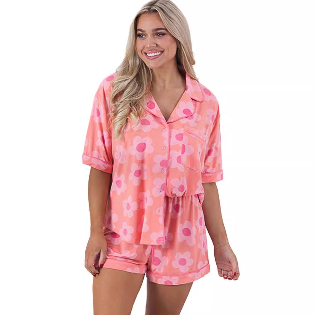 Pyjama Deux Pièces Fleuri Confort & Style
