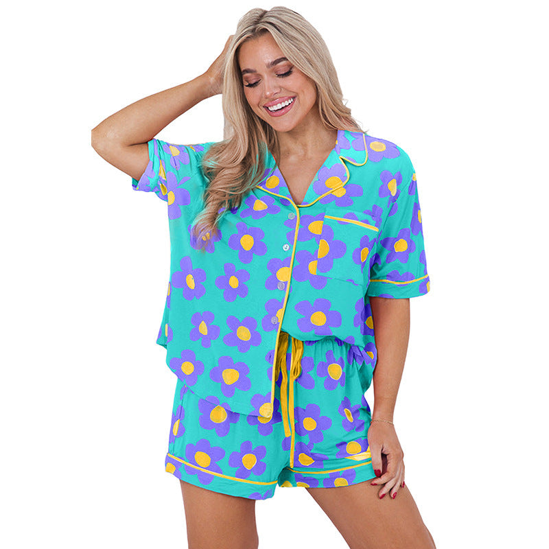 Pyjama Deux Pièces Fleuri Confort & Style