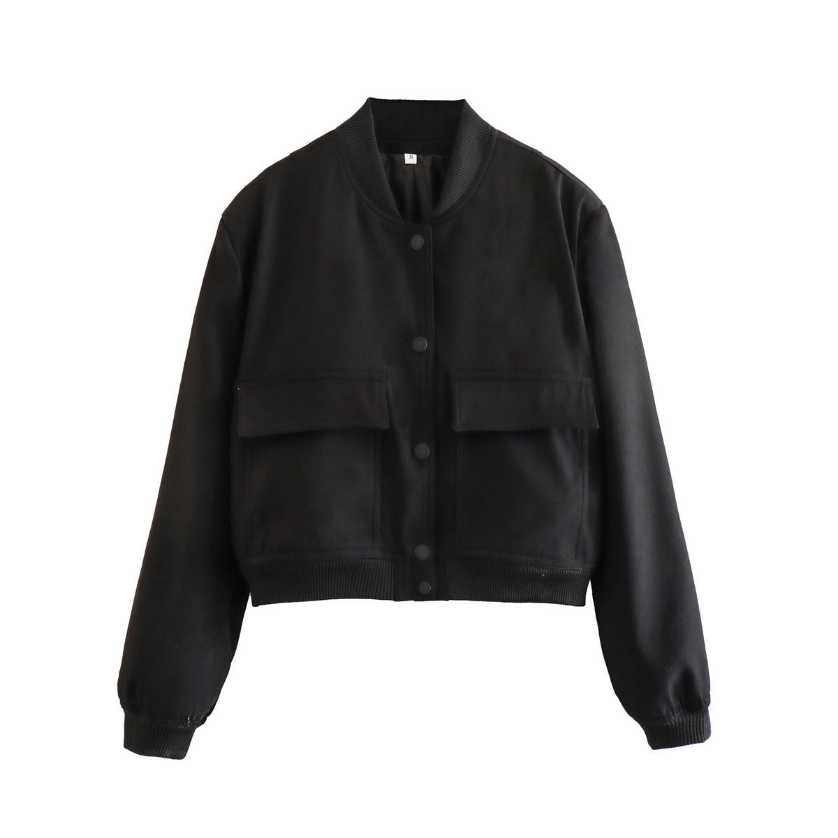Veste Casual à Col Montant et Poches