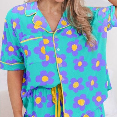 Pyjama Deux Pièces Fleuri Confort & Style