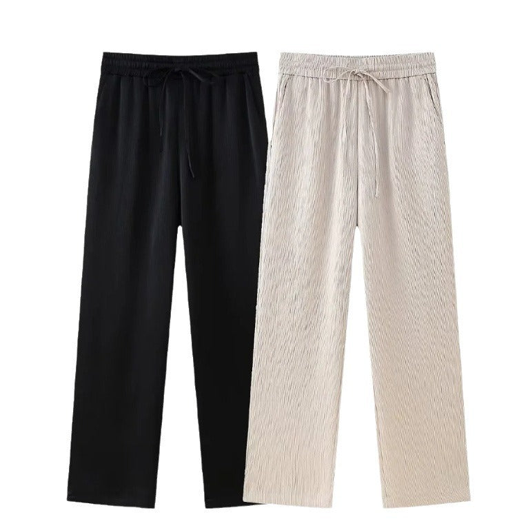 Ensemble Blazer à Volants et Pantalon Décontracté
