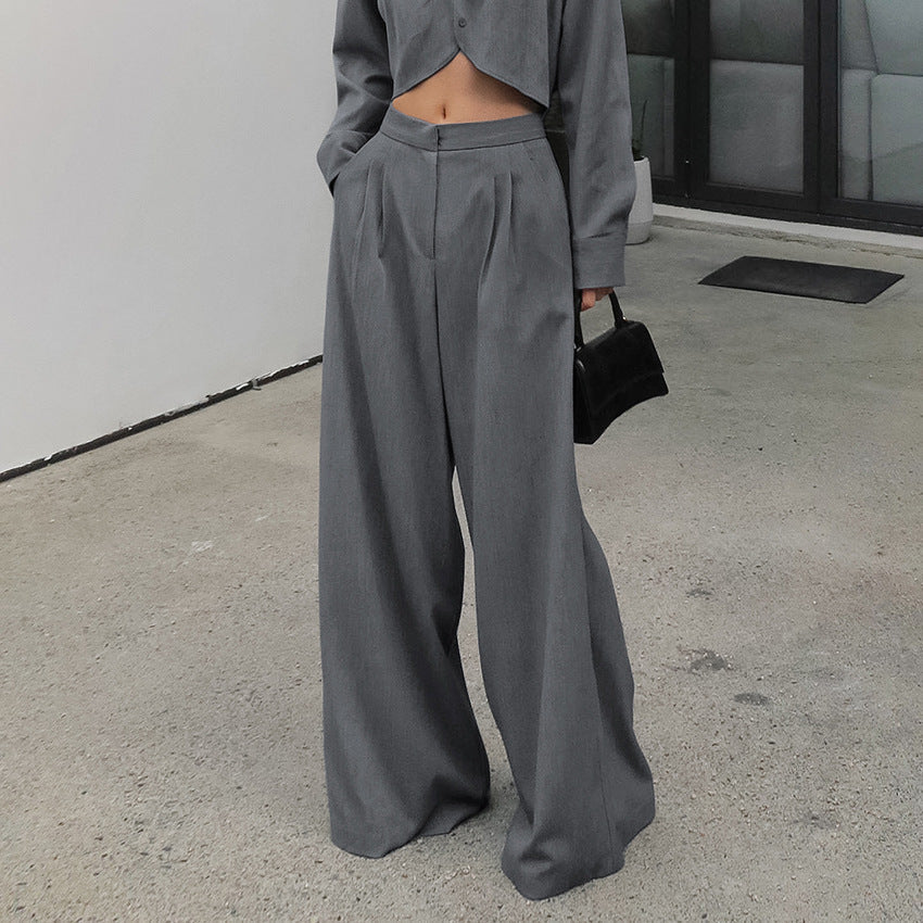 Ensemble Tailleur Moderne à Pantalon Large