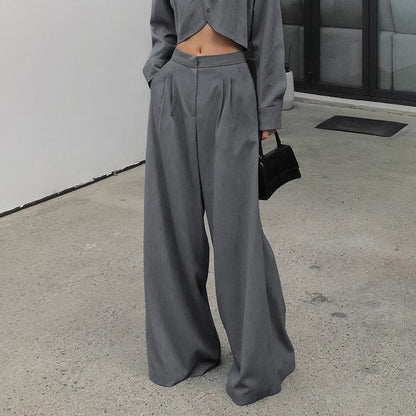 Ensemble Tailleur Moderne à Pantalon Large