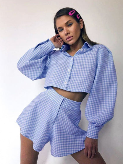 ensemble féminin casual à boutons devant