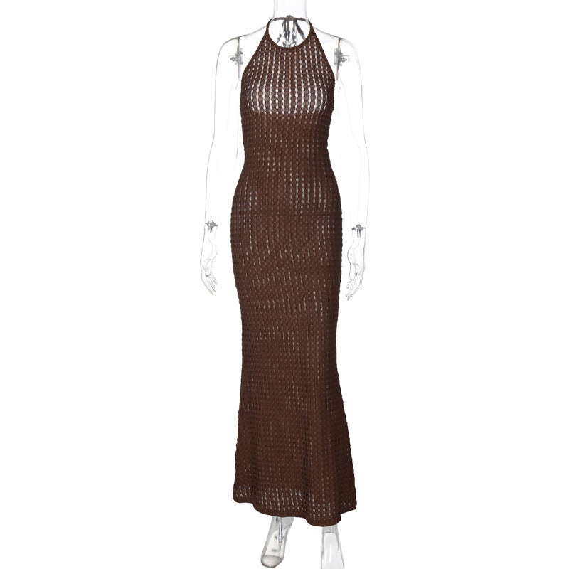 Robe longue moulante dos-nu