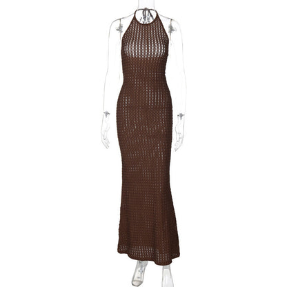Robe longue moulante dos-nu