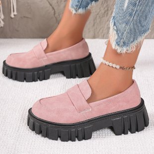 mocassins épurés à semelle crantée