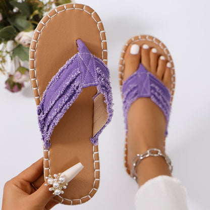 Sandales confortables à bride tissée