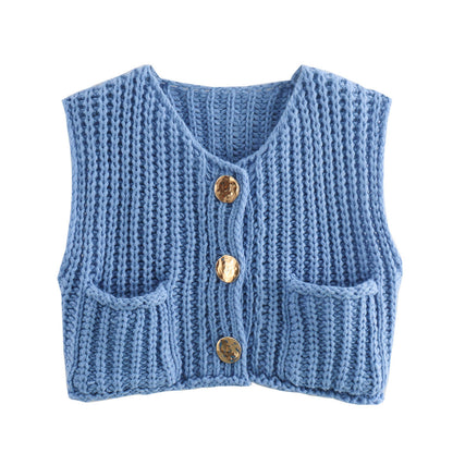 Cardigan Décontracté Tricoté et Oversize
