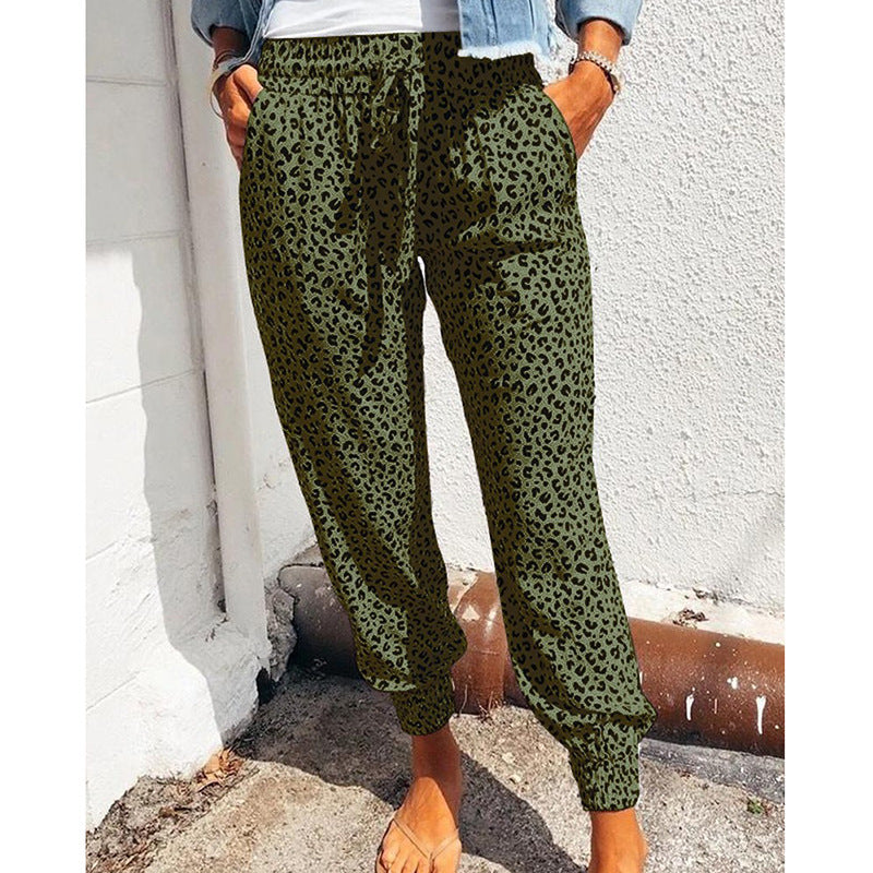 Pantalon décontracté imprimé femme tendance