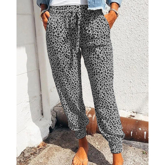 Pantalon décontracté imprimé femme tendance