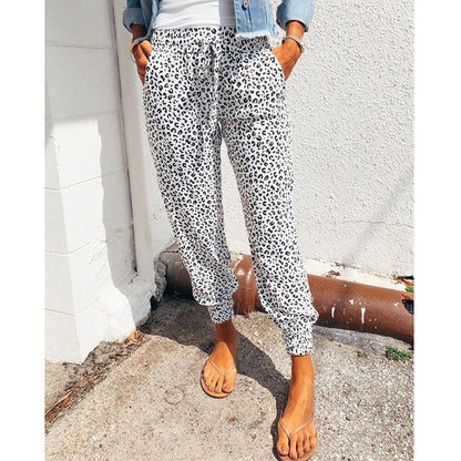 Pantalon décontracté imprimé femme tendance