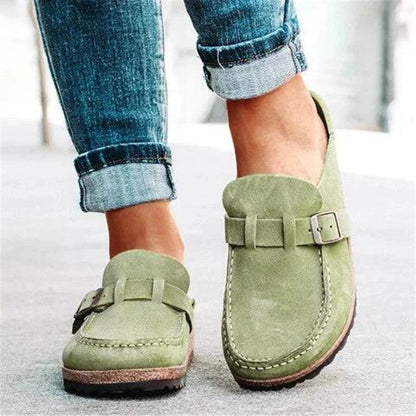 mocassins plats confort large avec boucle élégante