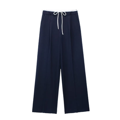 Pantalon taille haute large coupe élégante