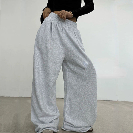 Pantalon de sport ample taille haute tendance