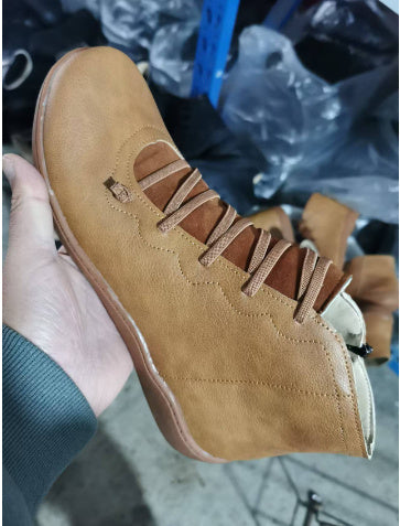 bottines montantes décontractées à lacets souples