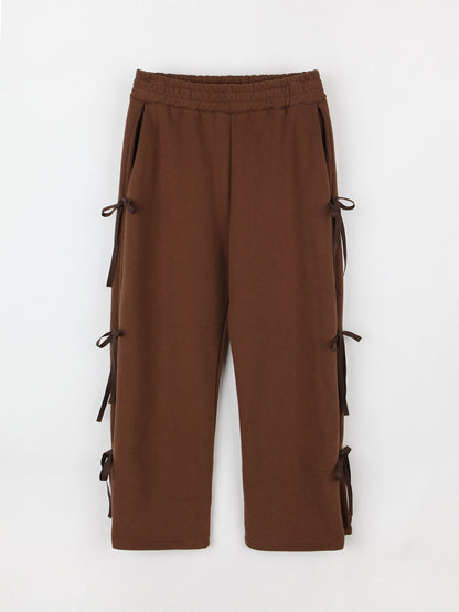 Pantalon ample à nœuds latéraux style urbain