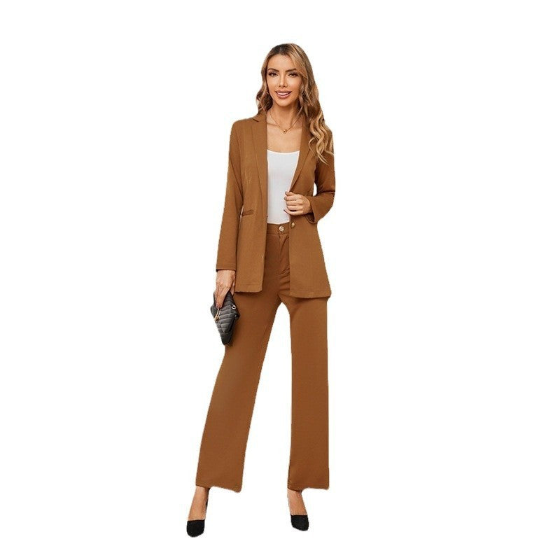 tailleur décontracté à coupe droite pour femme