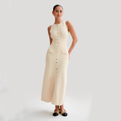 Robe Longue Sans Manches Élégante