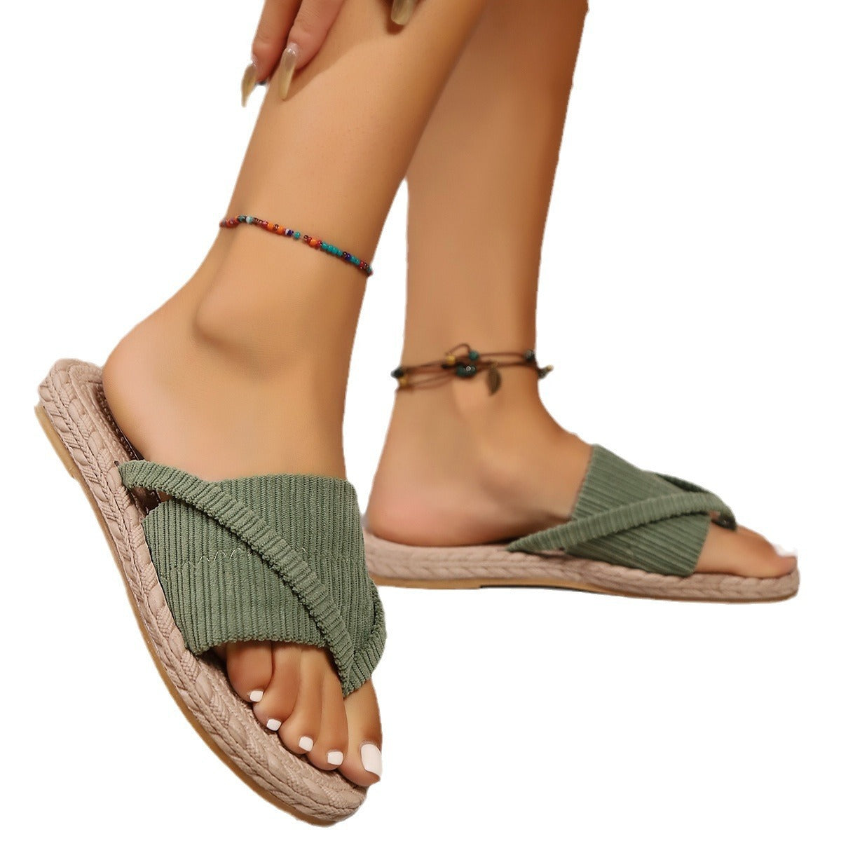 Sandales confortables à bride croisée