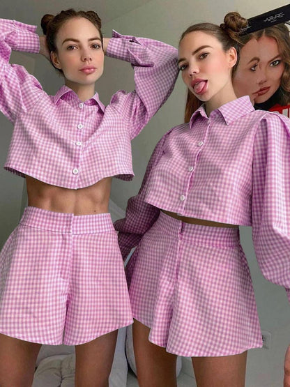 ensemble féminin casual à boutons devant