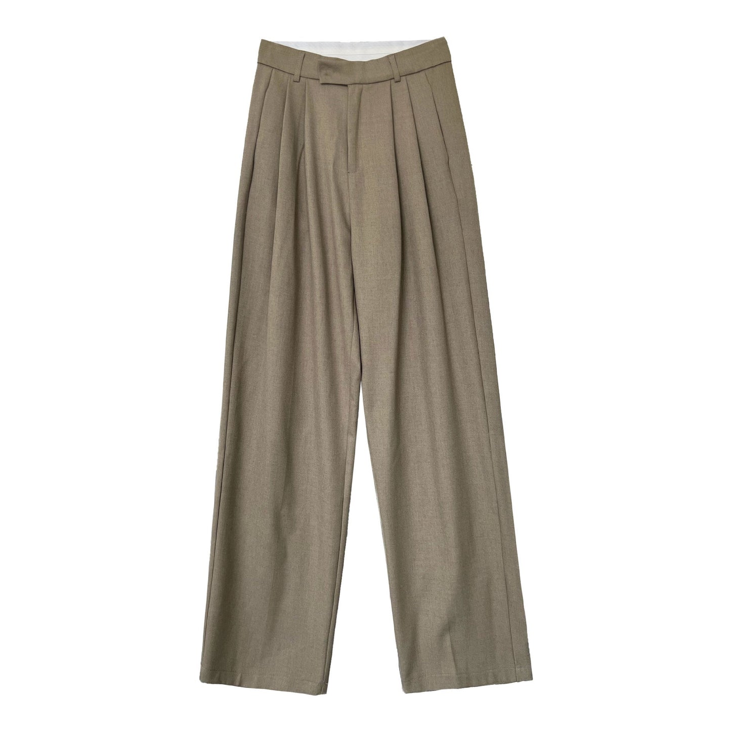 Pantalon large fluide coupe droite femme
