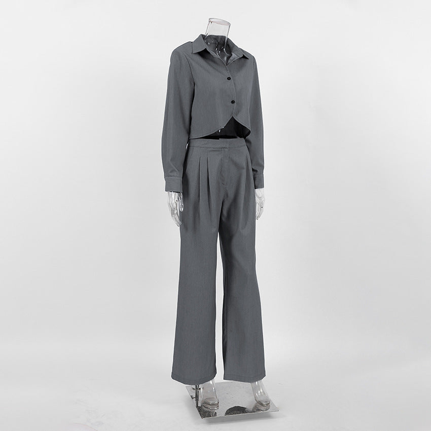 Ensemble Tailleur Moderne à Pantalon Large