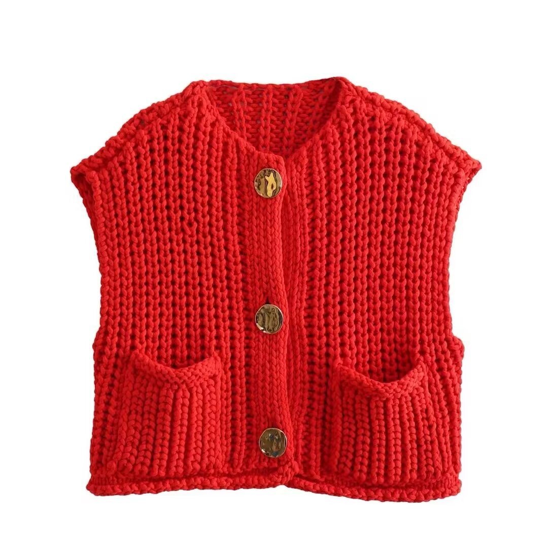 Cardigan Décontracté Tricoté et Oversize