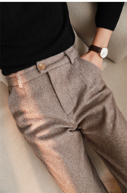 Pantalon carotte femme coupe moderne