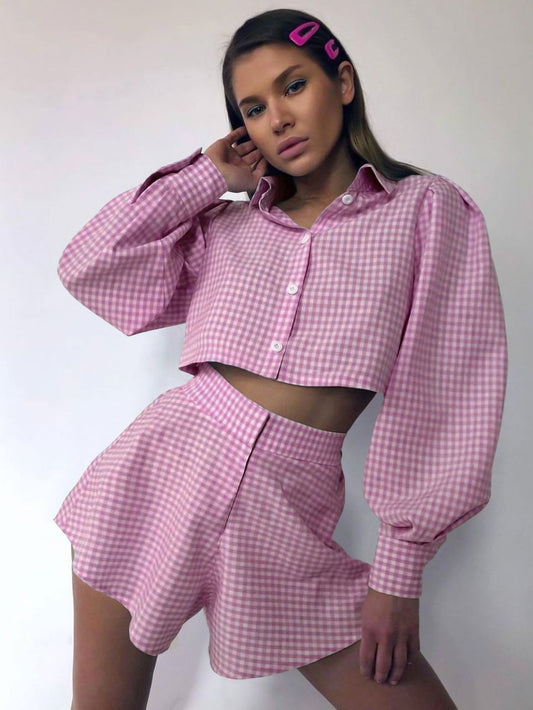 ensemble féminin casual à boutons devant