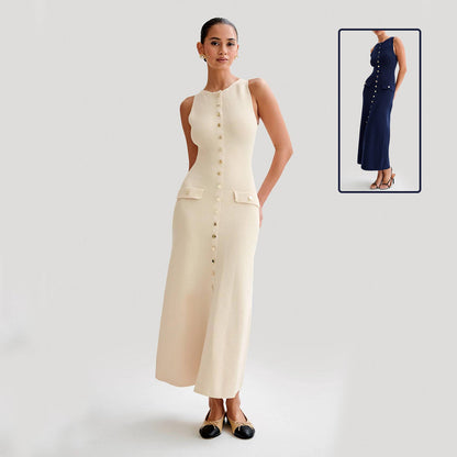 Robe Longue Sans Manches Élégante