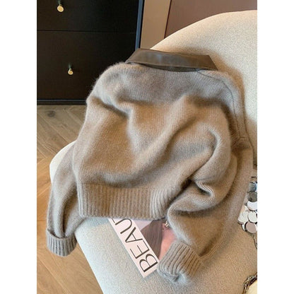 Sweater Court à Double Fermeture Éclair