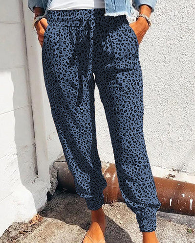 Pantalon décontracté imprimé femme tendance