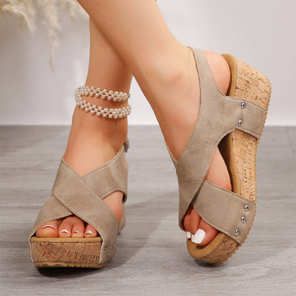 Lysane Wedge sandales confort et élégance