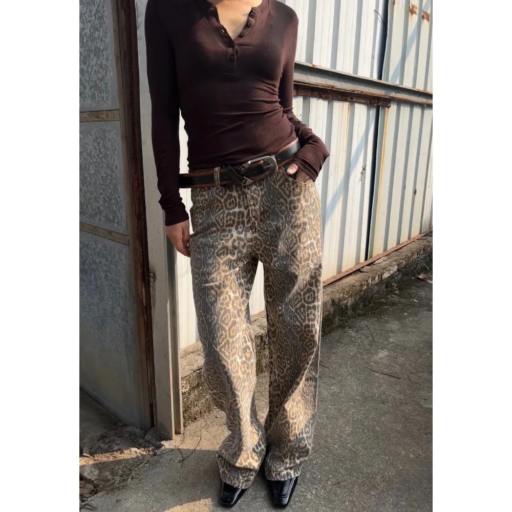 Jean Vintage Imprimé Léopard