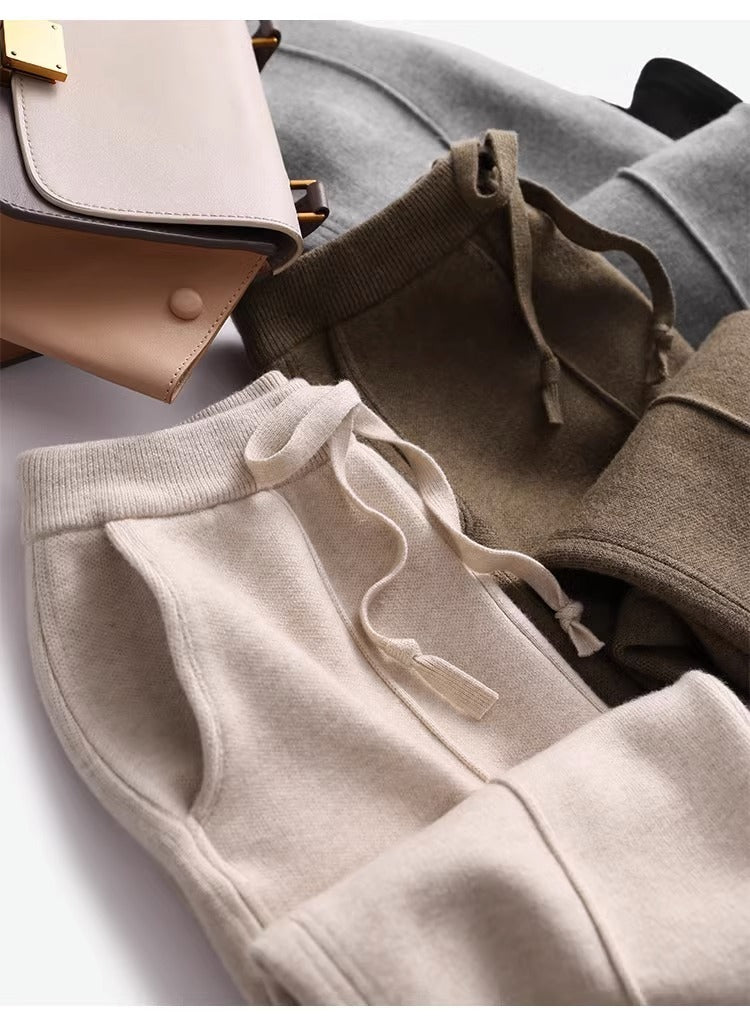 Pantalon Court Tricoté Femme