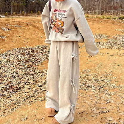 Pantalon ample à nœuds latéraux style urbain