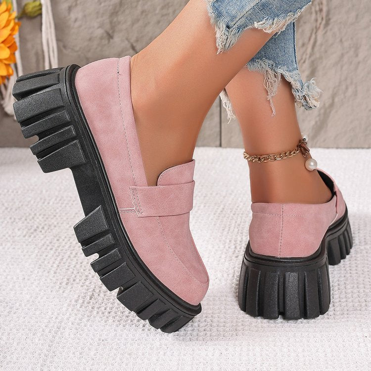 mocassins épurés à semelle crantée