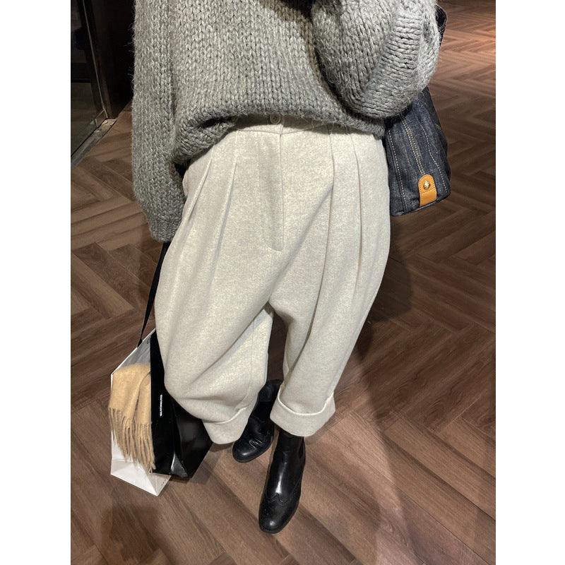 Pantalon Harem à Effet Drapé