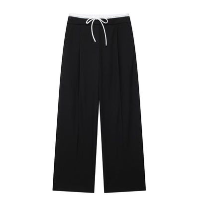 Pantalon taille haute large coupe élégante