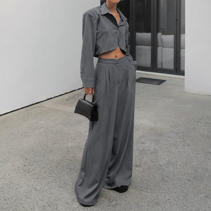 Ensemble Tailleur Moderne à Pantalon Large