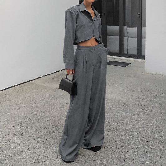 Ensemble Tailleur Moderne à Pantalon Large