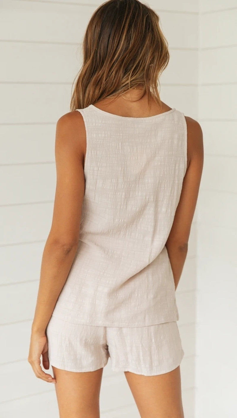 ensemble féminin casual à boutons devant