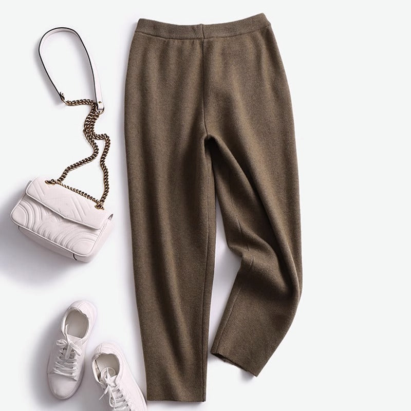 Pantalon Court Tricoté Femme